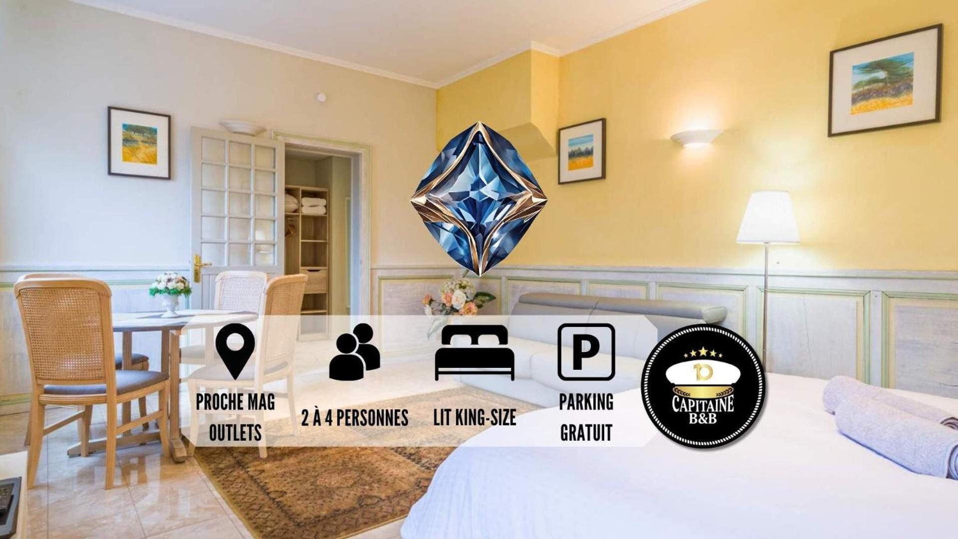 Le Saphir - Confort - Proche Mag Outlet Troyes - Parking Gratuit Pont-Sainte-Marie Dış mekan fotoğraf